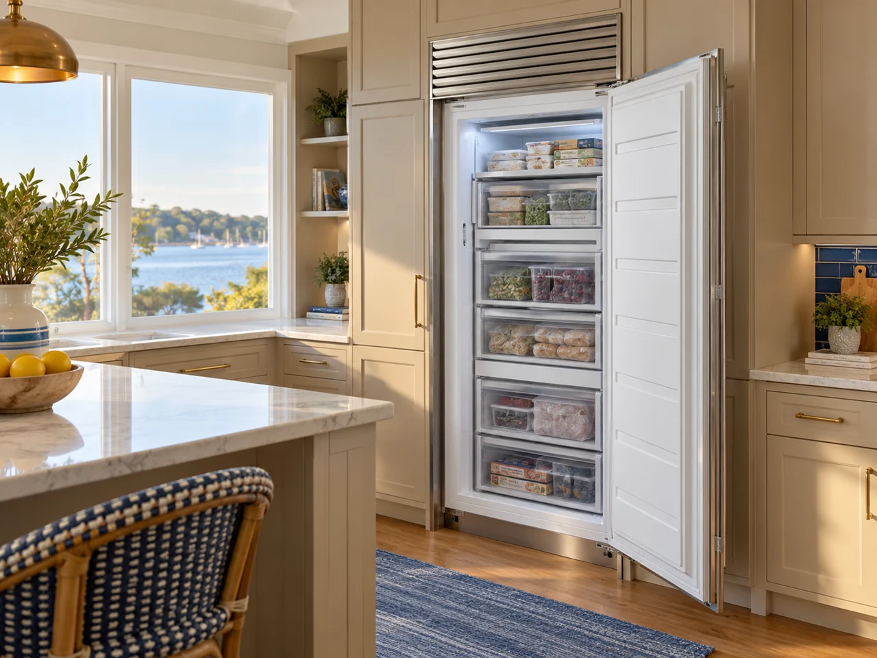 Illustration of a Sub-Zero freezer