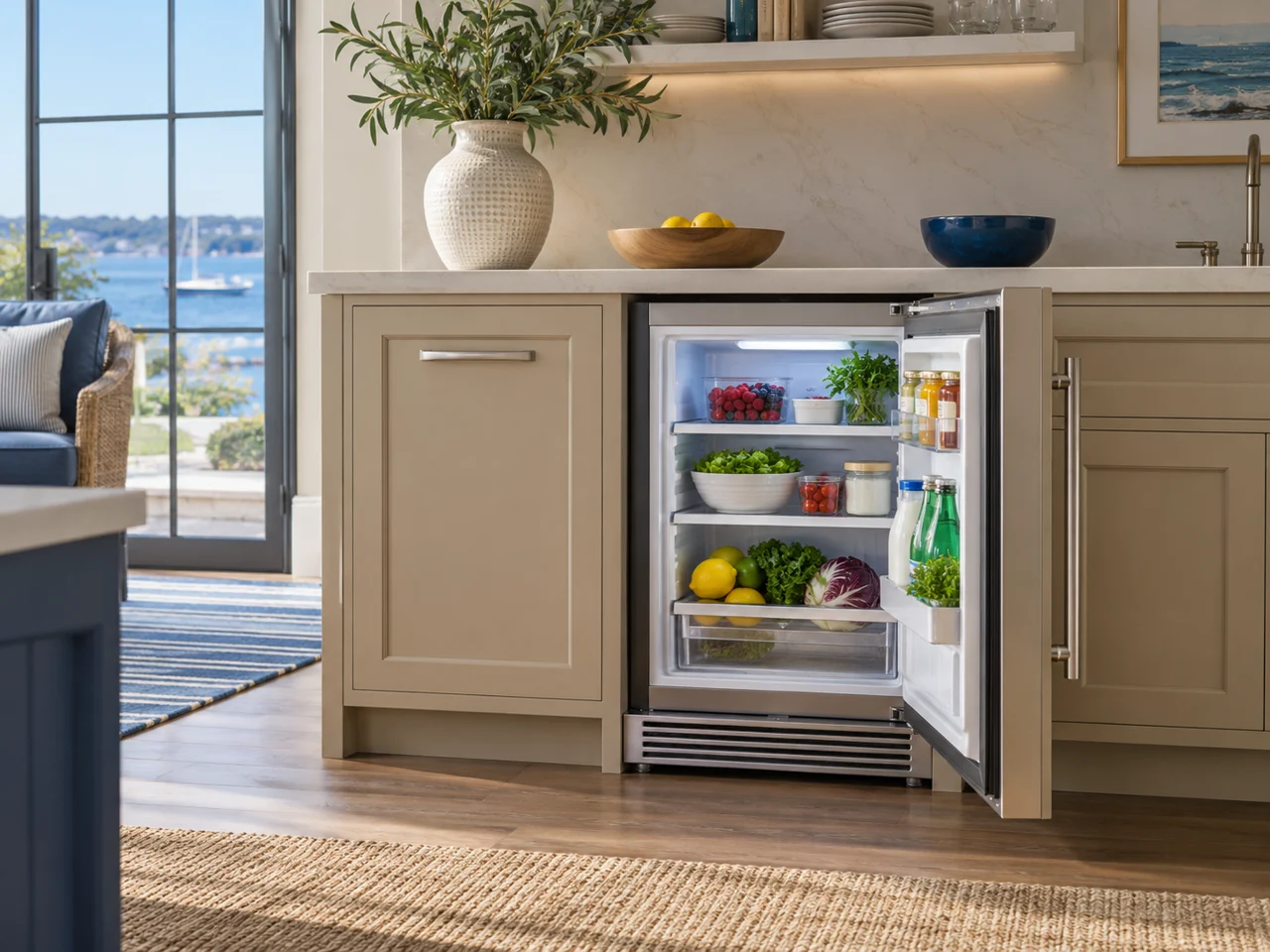 Illustration of Sub-Zero undercounter refrigerator